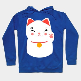 Lucky happy Japanese cat Hoodie